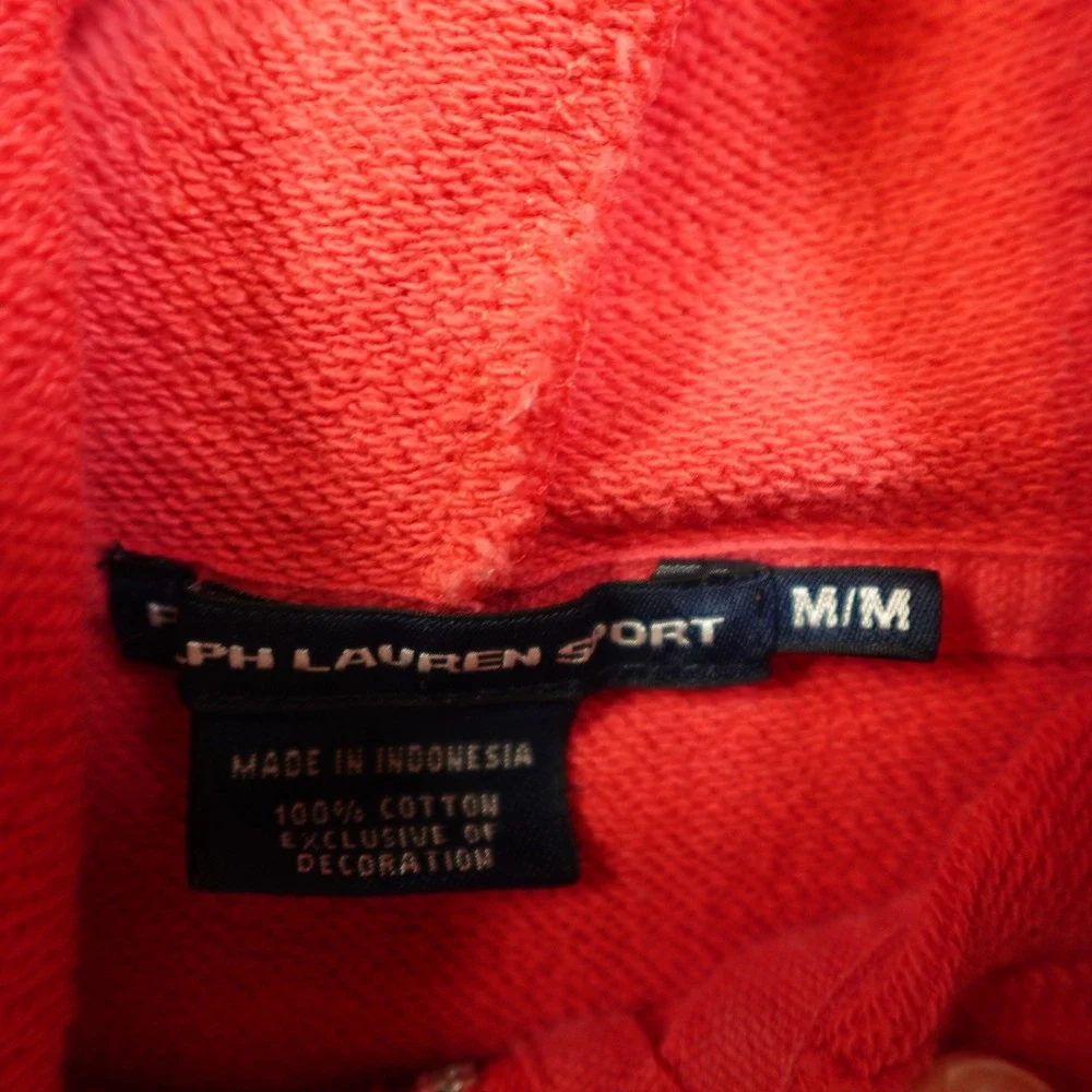 Ralph Lauren Girls Hoodie Medium Pink Full Zip‎ Jacket Casual